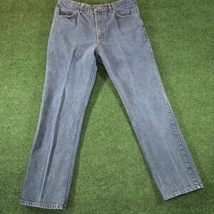 Vintage Lee Jeans 204-0289 Union Made in USA 38x32 Regular Straight Fit Med Wash